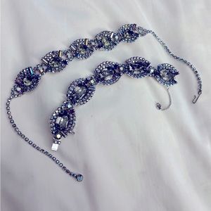 Rhinestone necklace and bracelet